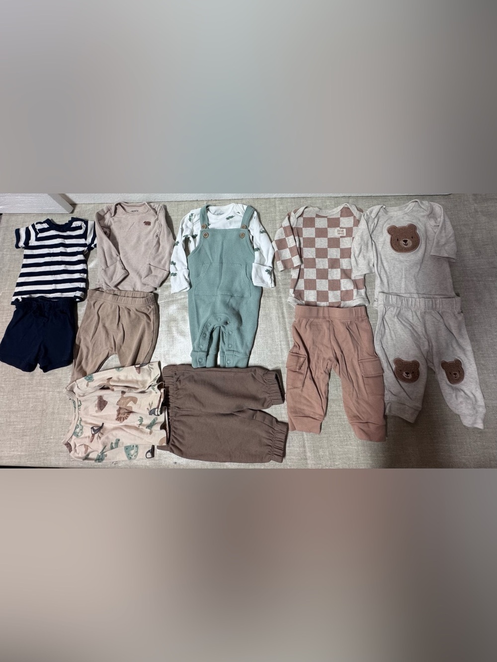 Neutral & Sage Kids Matching Set Pack - 12” Pieces For baby boy